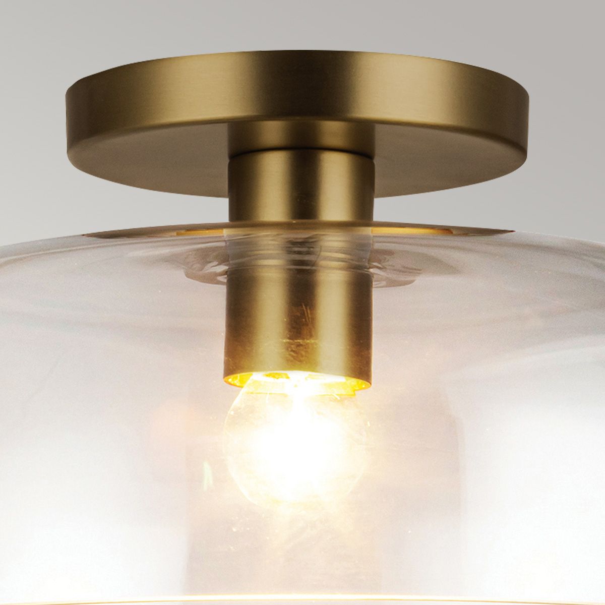 Alora Mood Sylvia Gold Semi Flush Ceiling Light