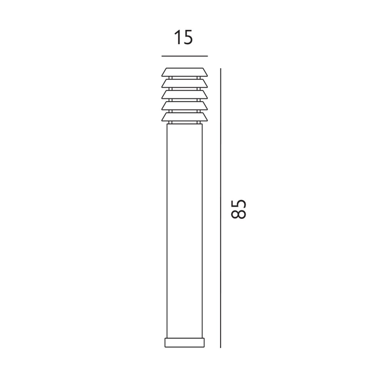 Elstead Lighting Alta Black Bollard Light