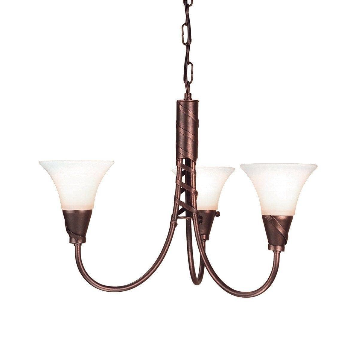Elstead Emily 3 Light Copper Chandelier Ceiling Light-OPEN-BOX