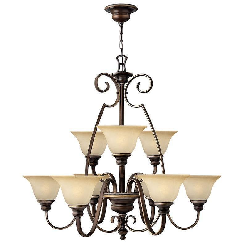 Hinkley Cello Antique Bronze 9 Light Chandelier-OPEN-BOX-50-260626