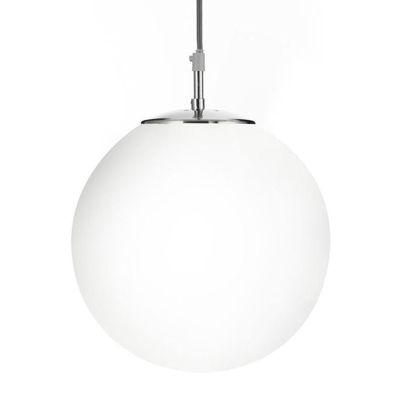 Searchlight Atom Silver & Opal Glass Pendant Ceiling Light-OPEN-BOX-50-040626