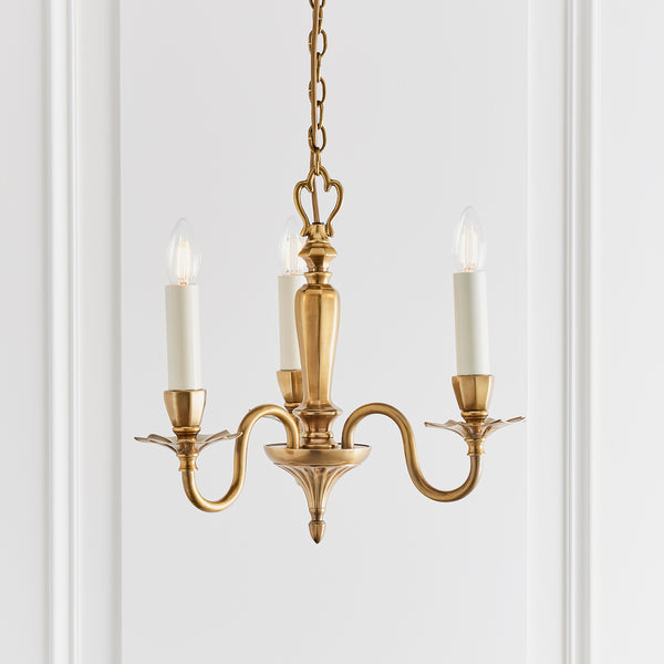 Interiors 1900 Asquith Solid Brass 3 Light Chandelier-Interiors 1900-1-Tiffany Lighting Direct