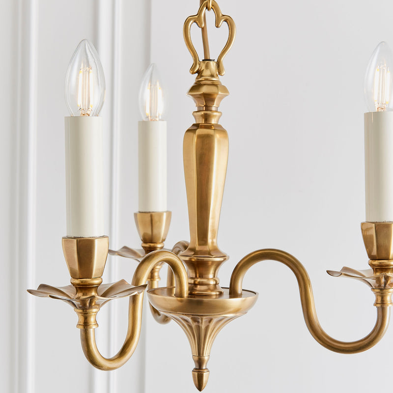 Interiors 1900 Asquith Solid Brass 3 Light Chandelier-Interiors 1900-10-Tiffany Lighting Direct