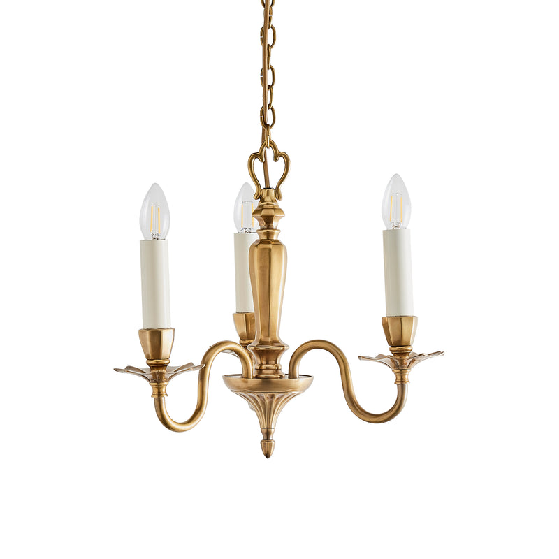 Interiors 1900 Asquith Solid Brass 3 Light Chandelier-Interiors 1900-11-Tiffany Lighting Direct