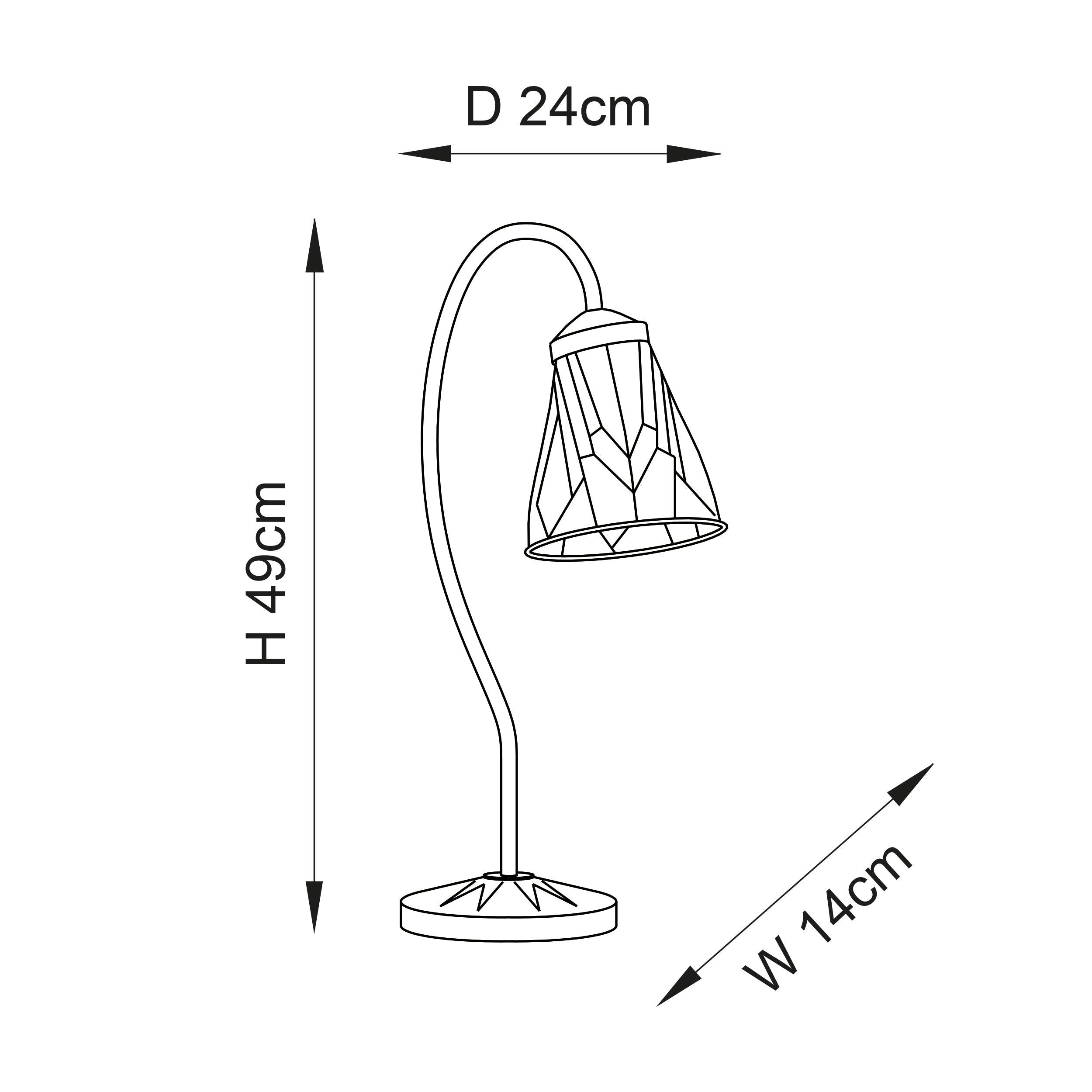 Interiors 1900 Astoria Tiffany Swan Neck Lamp
