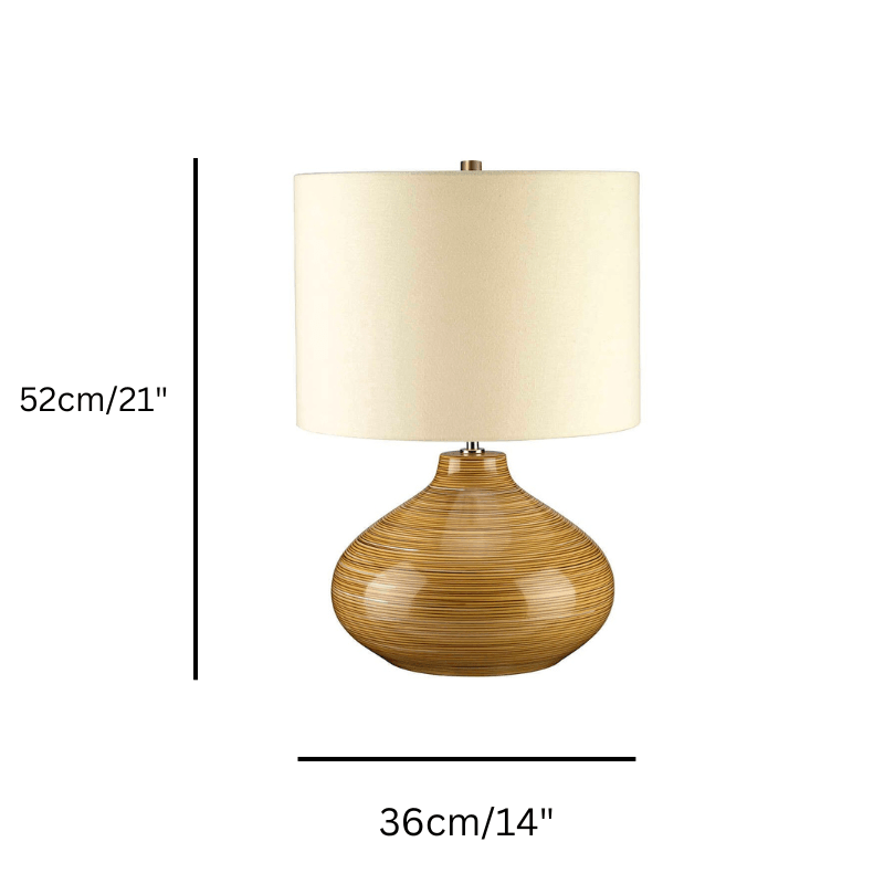 Elstead Bailey Ceramic Table Lamp size guide