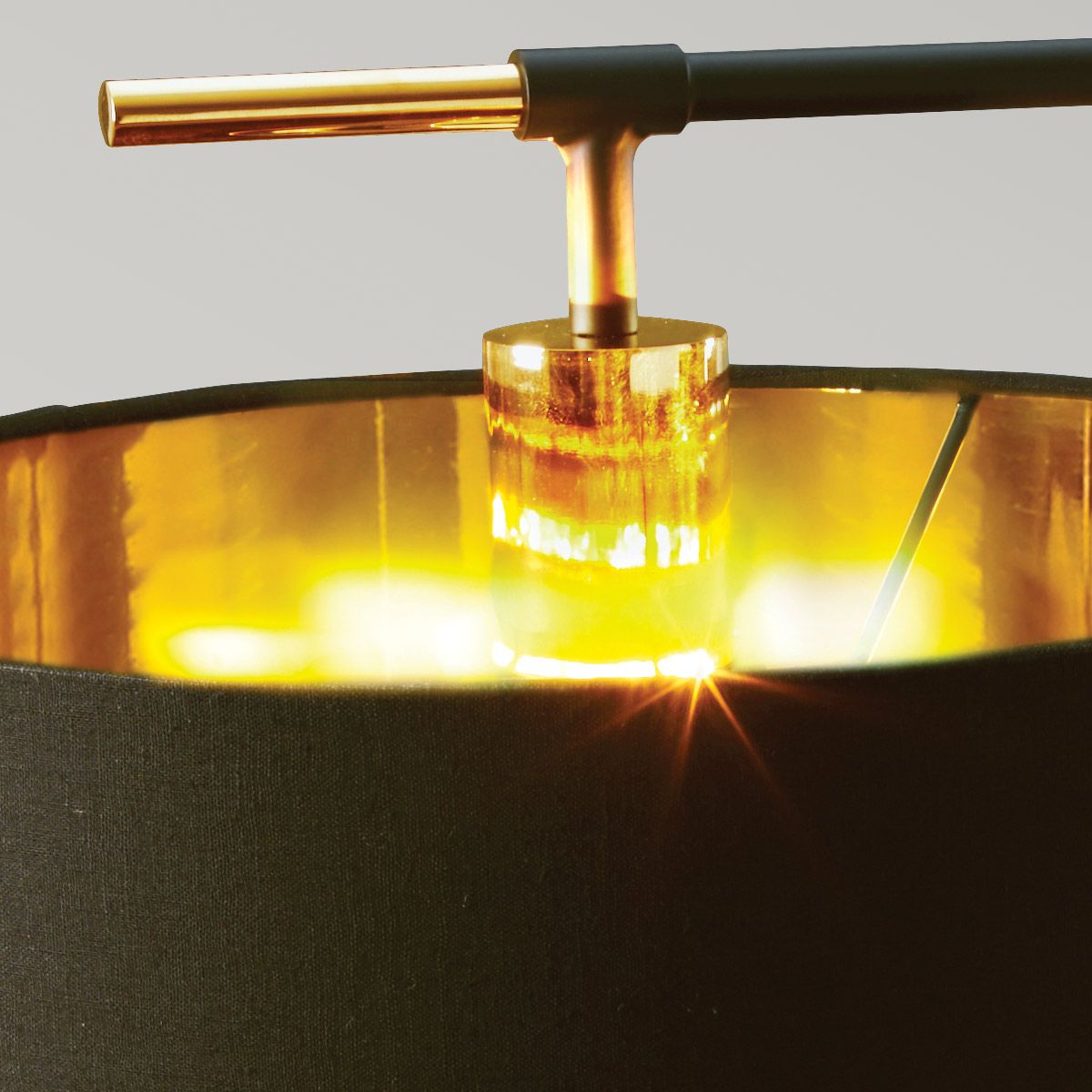 Balance 1 Light Black & Brass Table Lamp