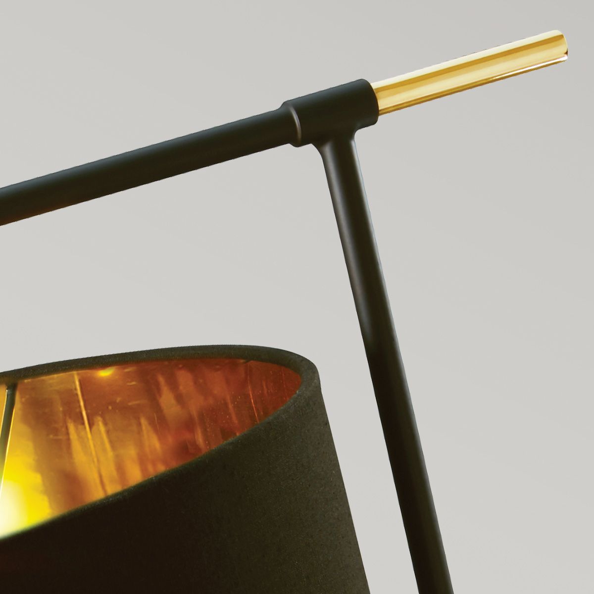 Balance 1 Light Black & Brass Table Lamp