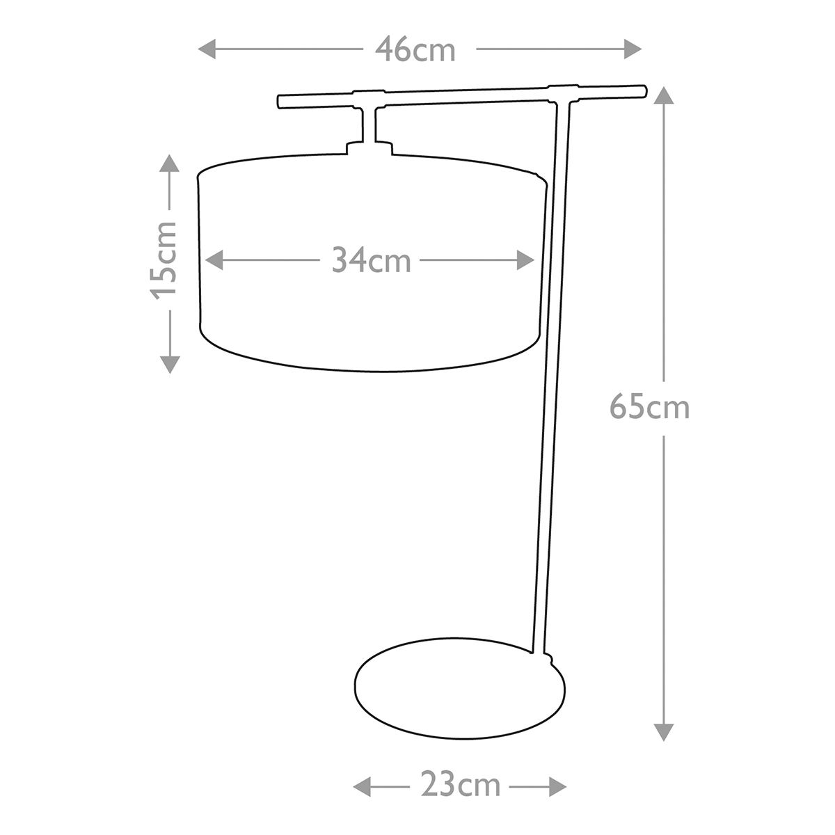 Balance 1 Light Black & Brass Table Lamp
