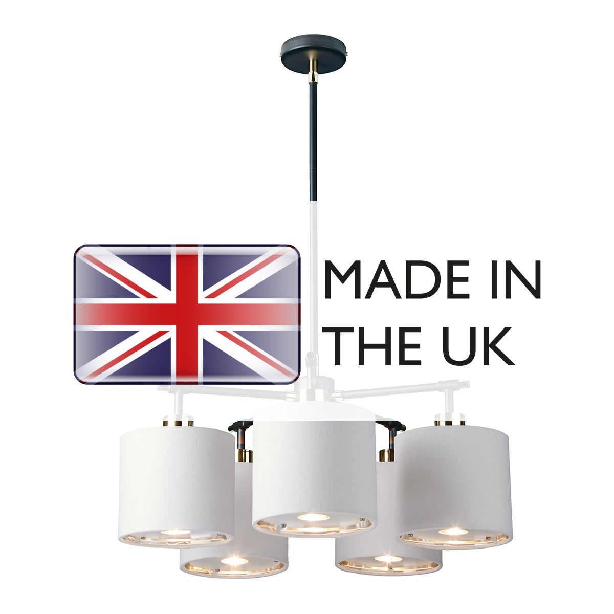 Balance 5 Light Black Chandelier