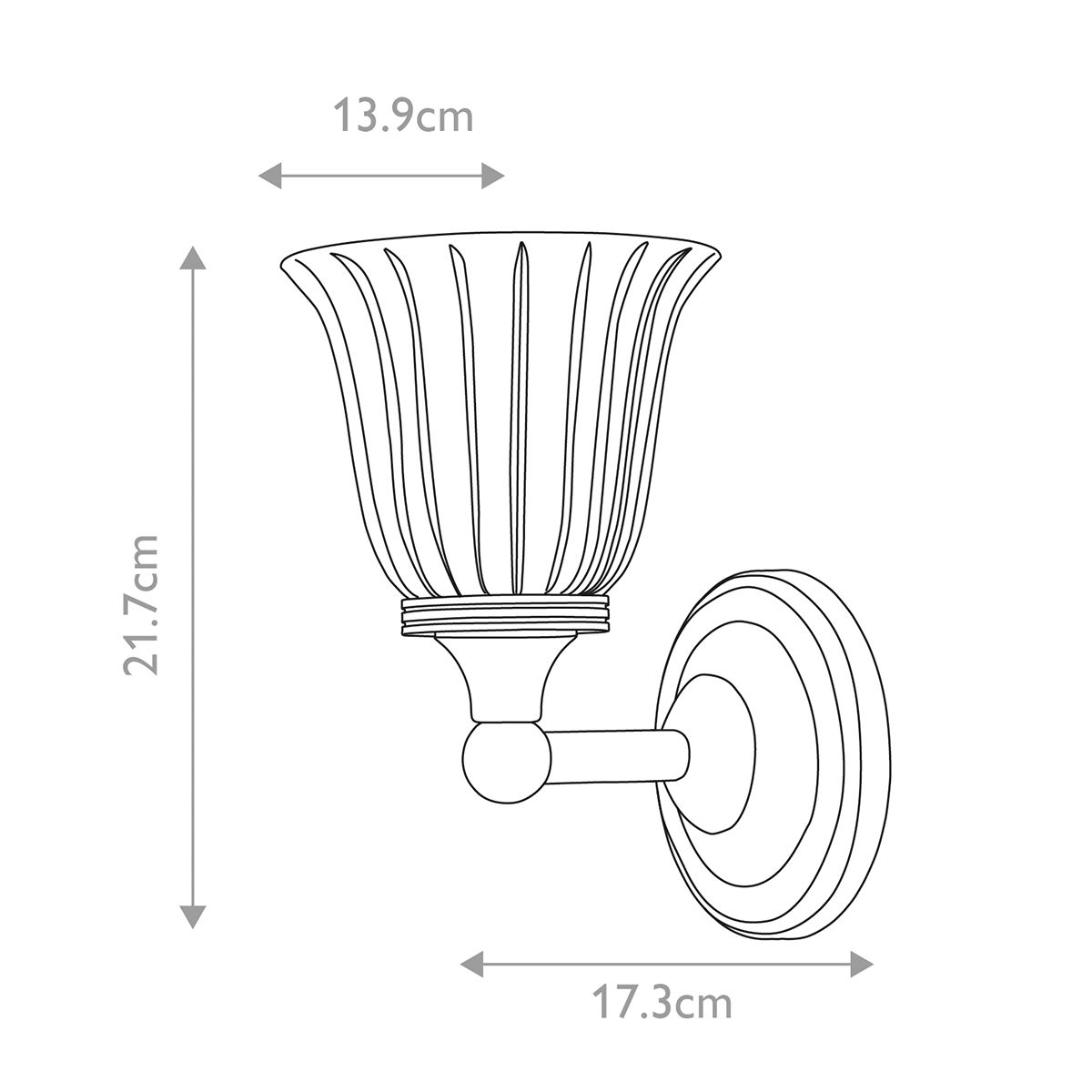 Austen Cloche Shade Polished Nickel Bathroom Wall Light