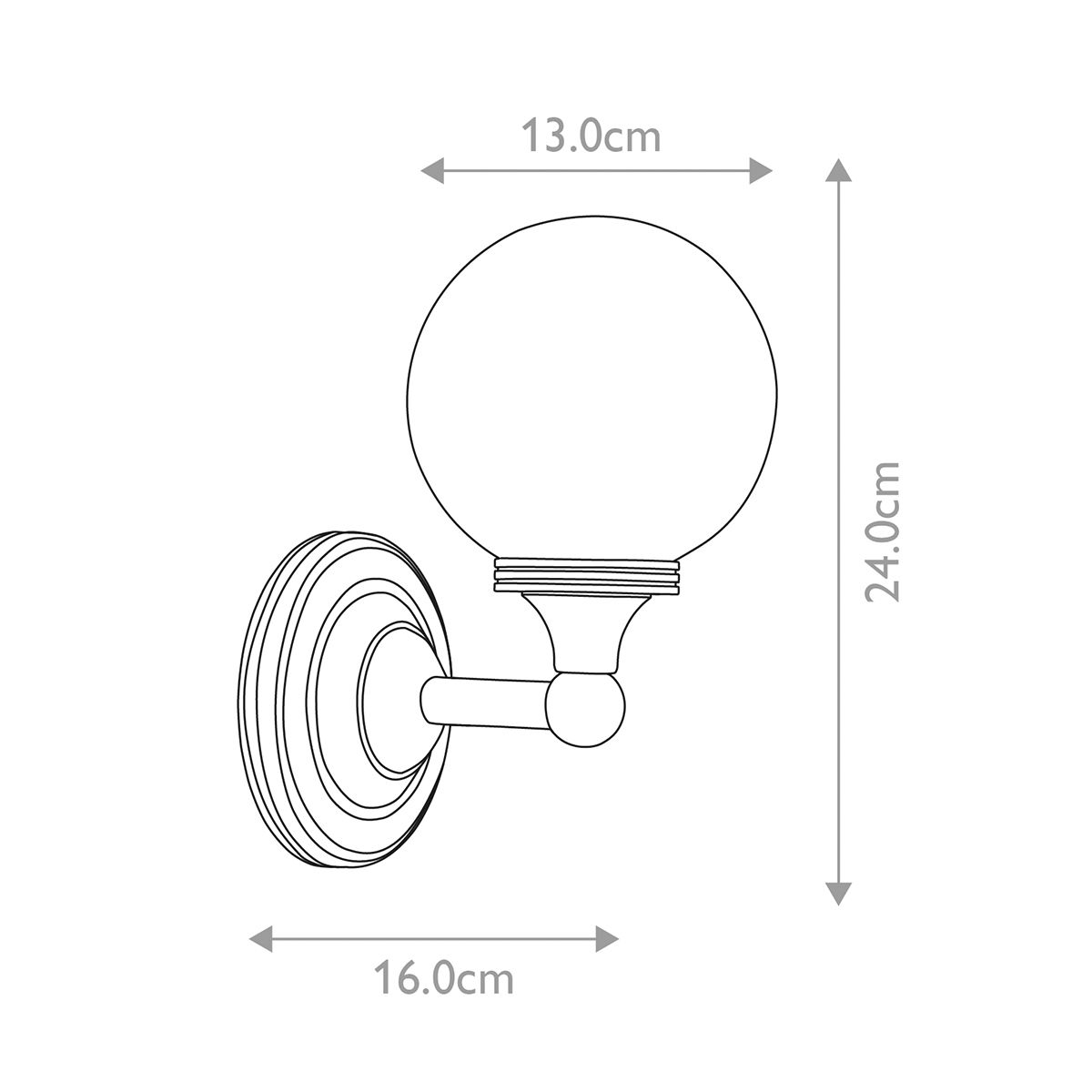 Austen 1 Light Chrome Bathroom Wall Light
