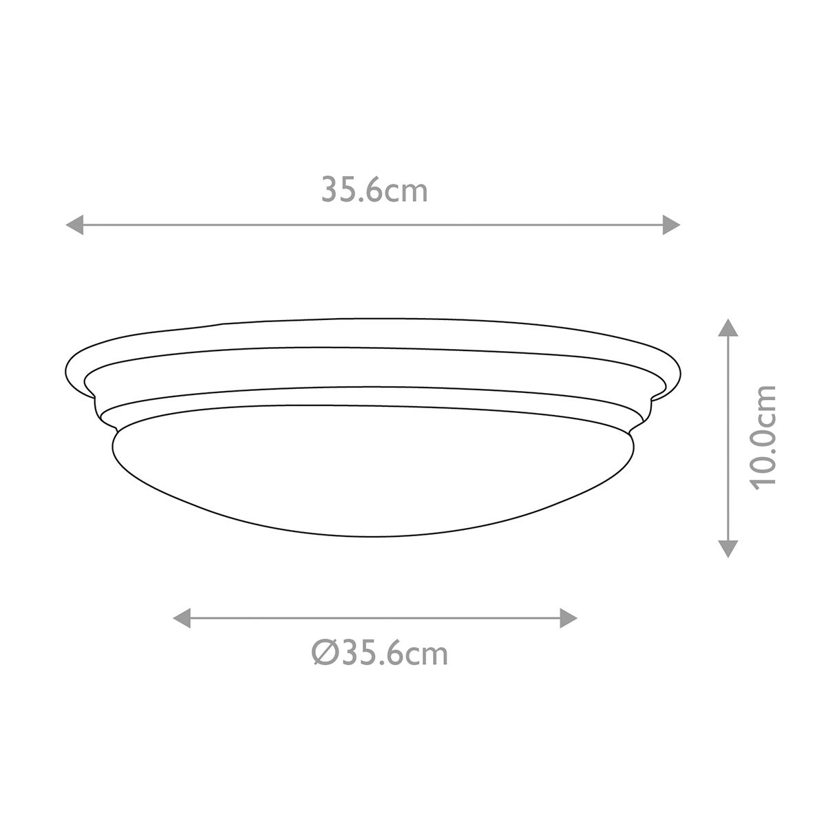 Brompton Polished Chrome Flush LED Bathroom Ceiling Light