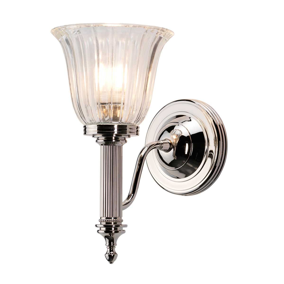 Carroll Polished Chrome Bathroom Wall Light BATH-CARROLL1-PN by Elstead Lighting