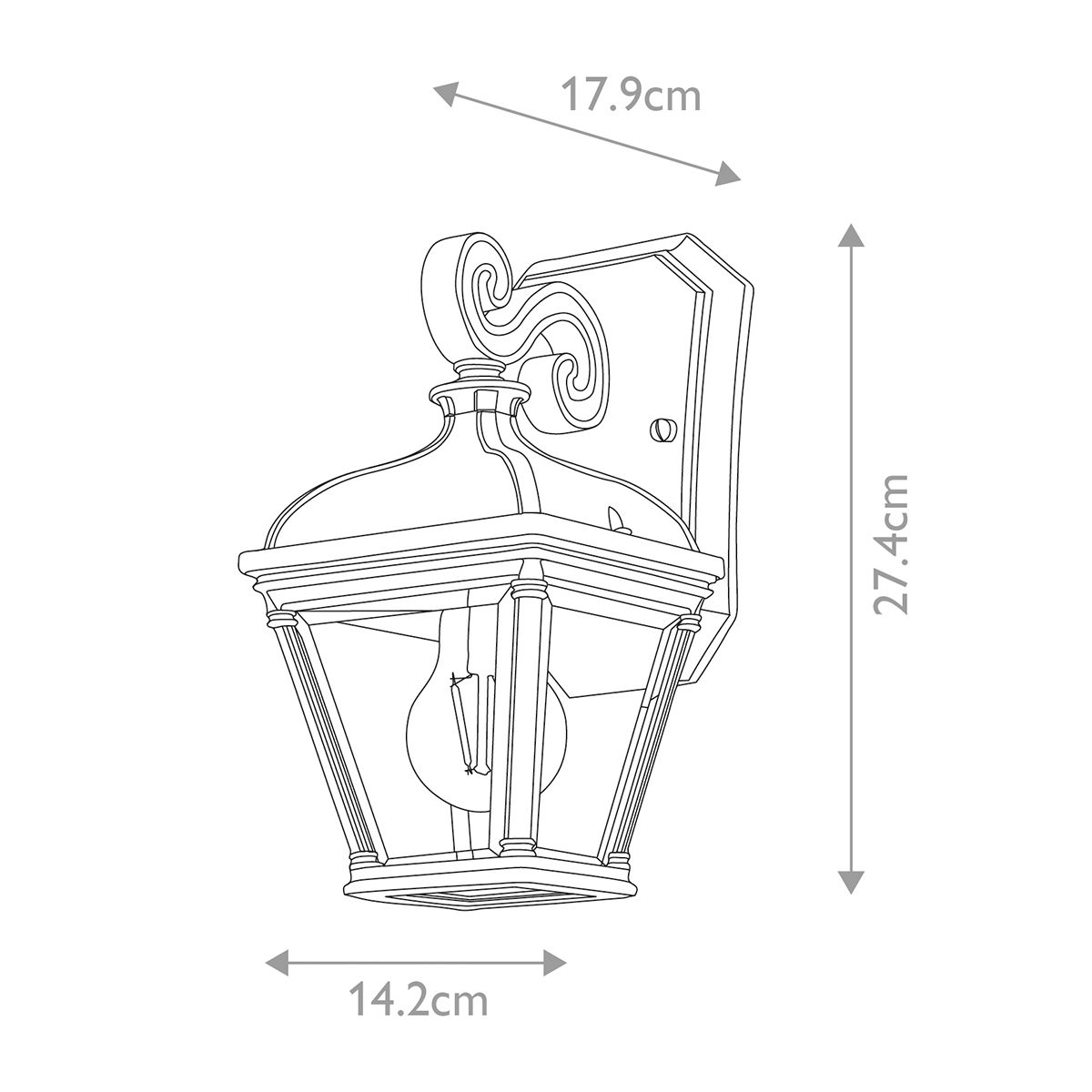 Elstead Bayview 1 Light Small Outdoor Wall Light