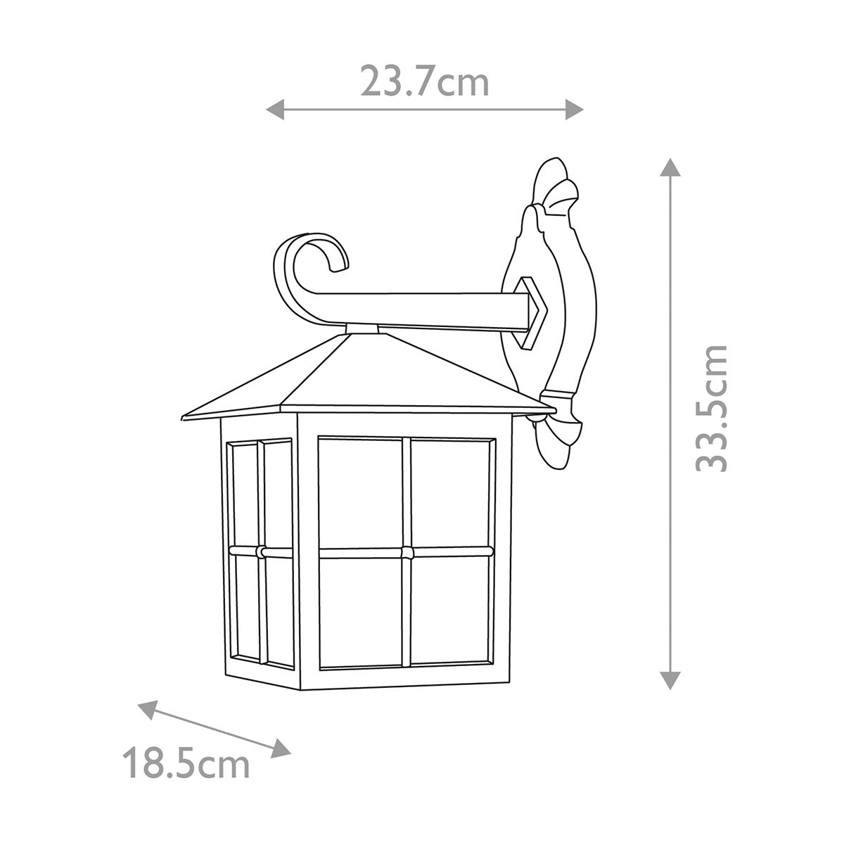 Elstead Winchester Black Outdoor Downlighter Wall Light