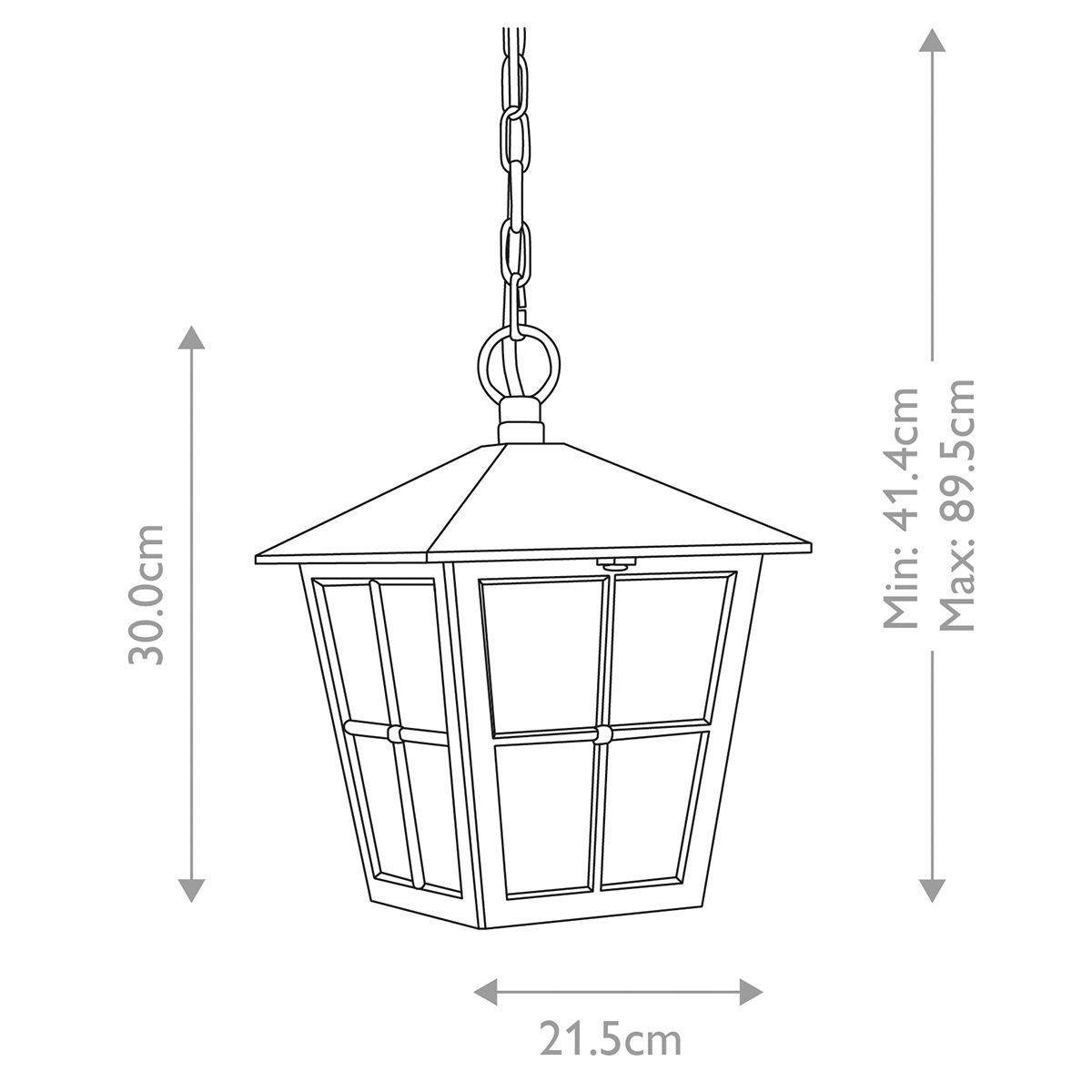 Elstead Canterbury Black Outdoor Pendant Light