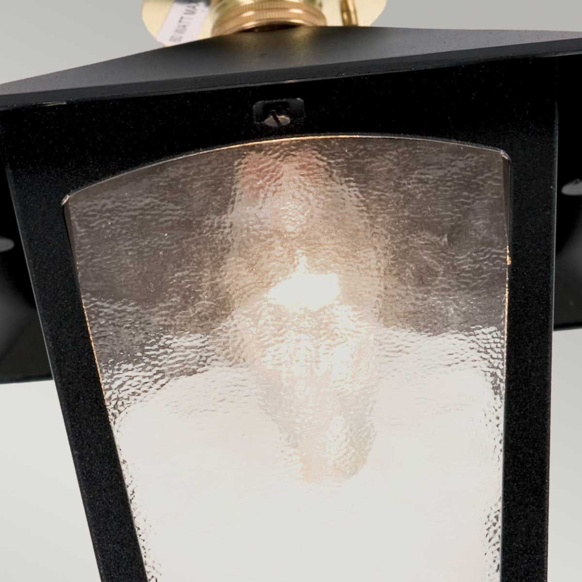 York 1 Light Black Flush Porch Lantern