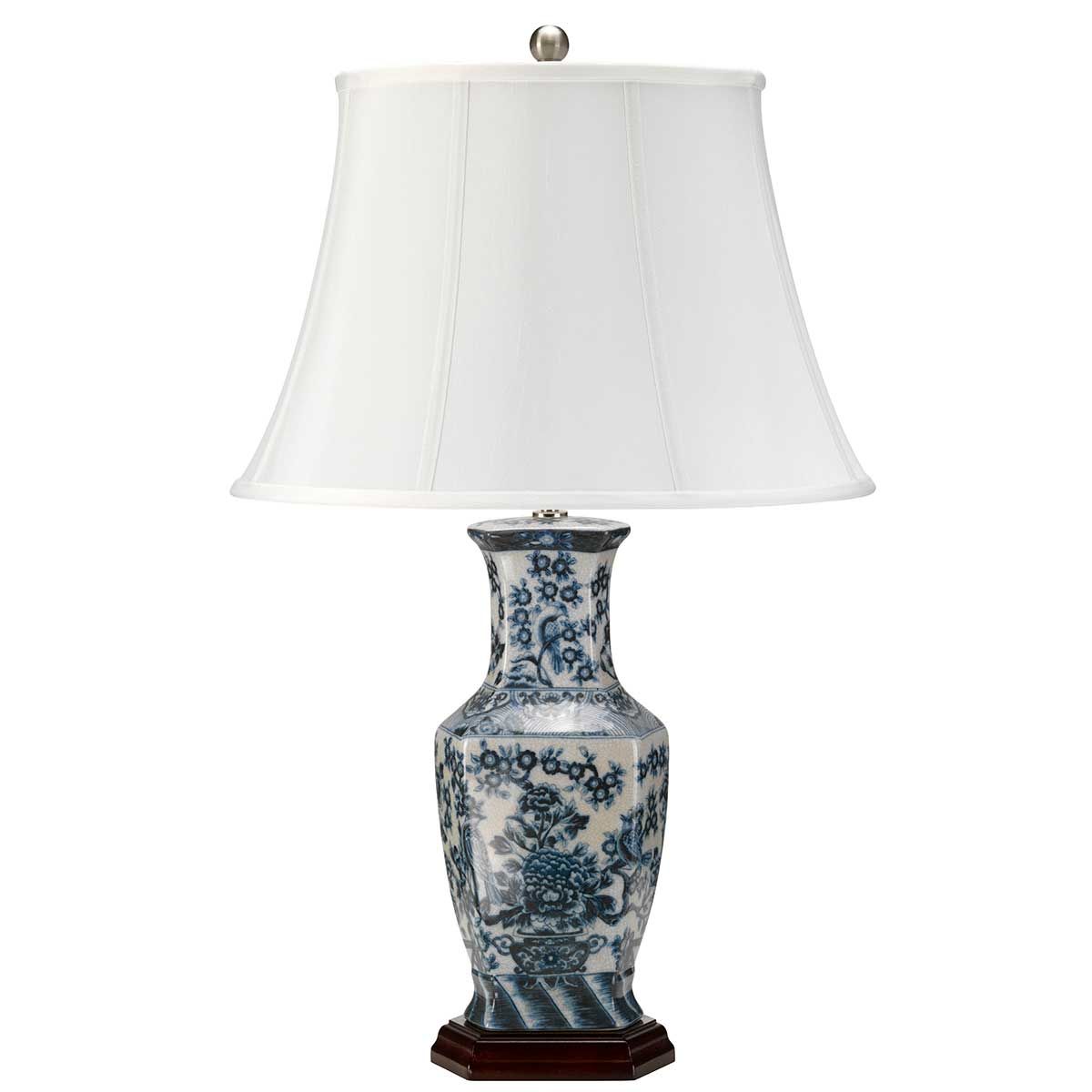Blue Hex 1 Light Ceramic Table Lamp
