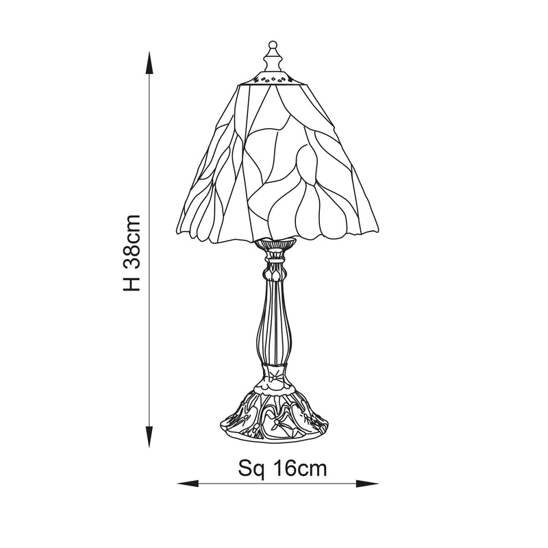 Interiors 1900 Botanica Tiffany Bedside Table Lamp