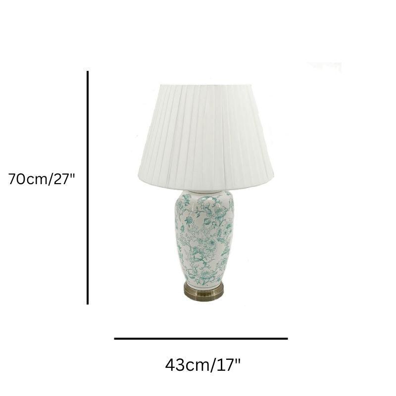 bourton ceramic lamp size guide