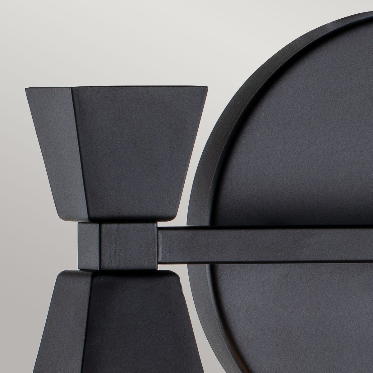 Bowtie 2 Light Black Modern Bathroom Wall Light
