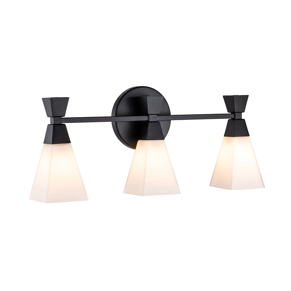 Bowtie 3 Light Black Modern Bathroom Wall Light BOWTIE-3-MB by Elstead Lighting