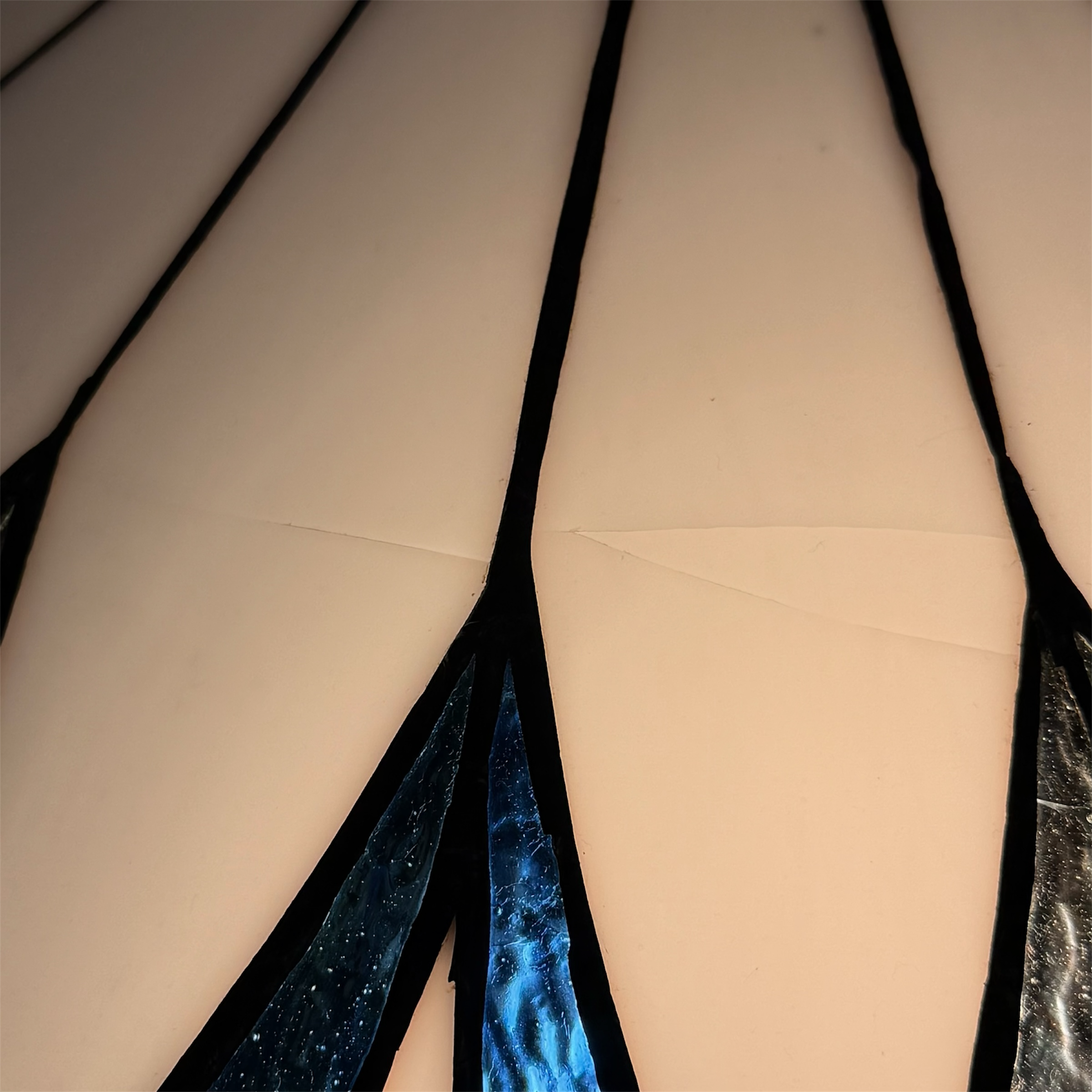 Oaks Lighting Allanton Semi Flush Tiffany Ceiling Light-cracked-110326