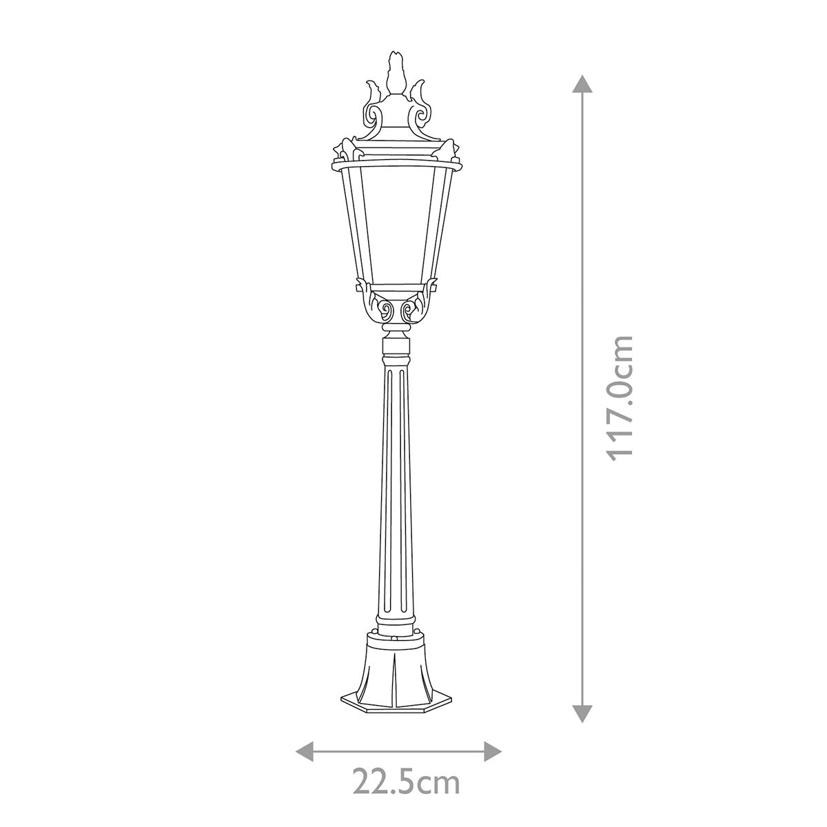Baltimore Weathered Bronze Medium Outdoor Bollard Light