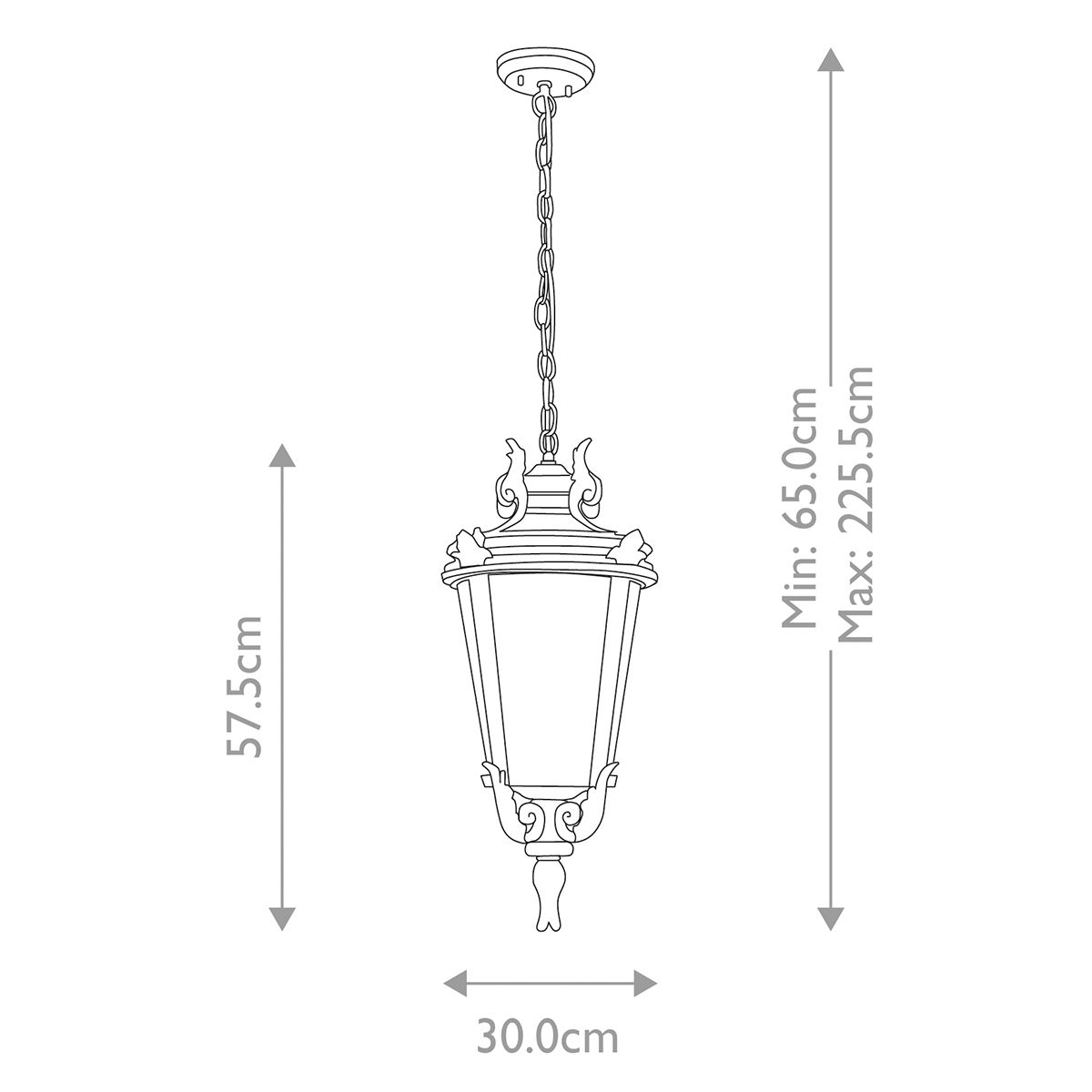 Baltimore Weathered Bronze Large Outdoor Pendant Light