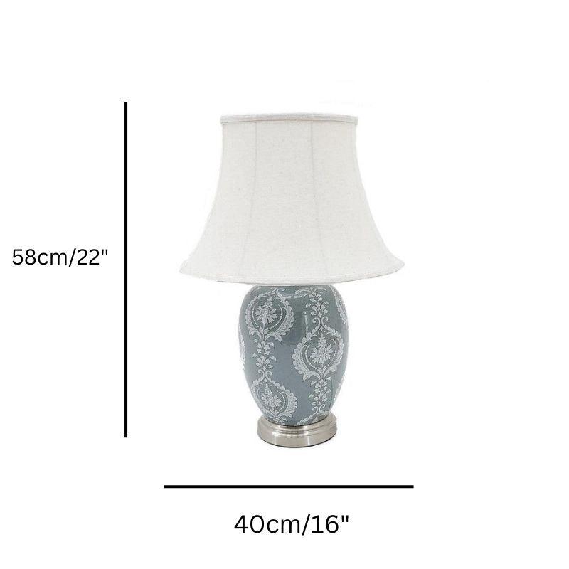 burford ceramic lamp size image