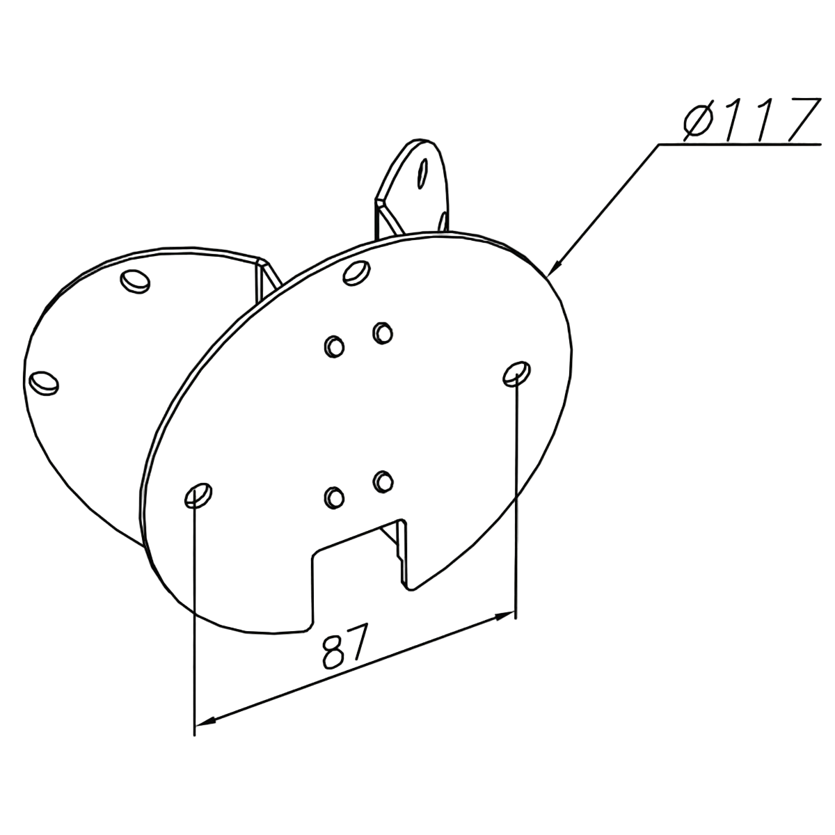Norlys Outdoor Corner Bracket 6 - Black C-BKT6-BLACK
