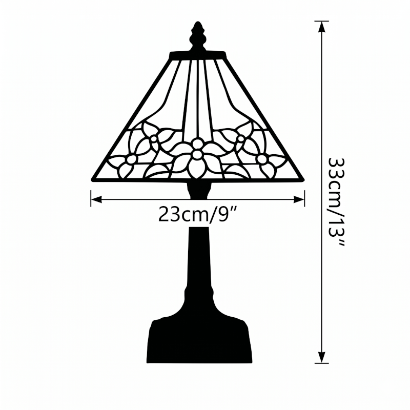 Oaks Lighting Camillo Tiffany 9" Table Lamp