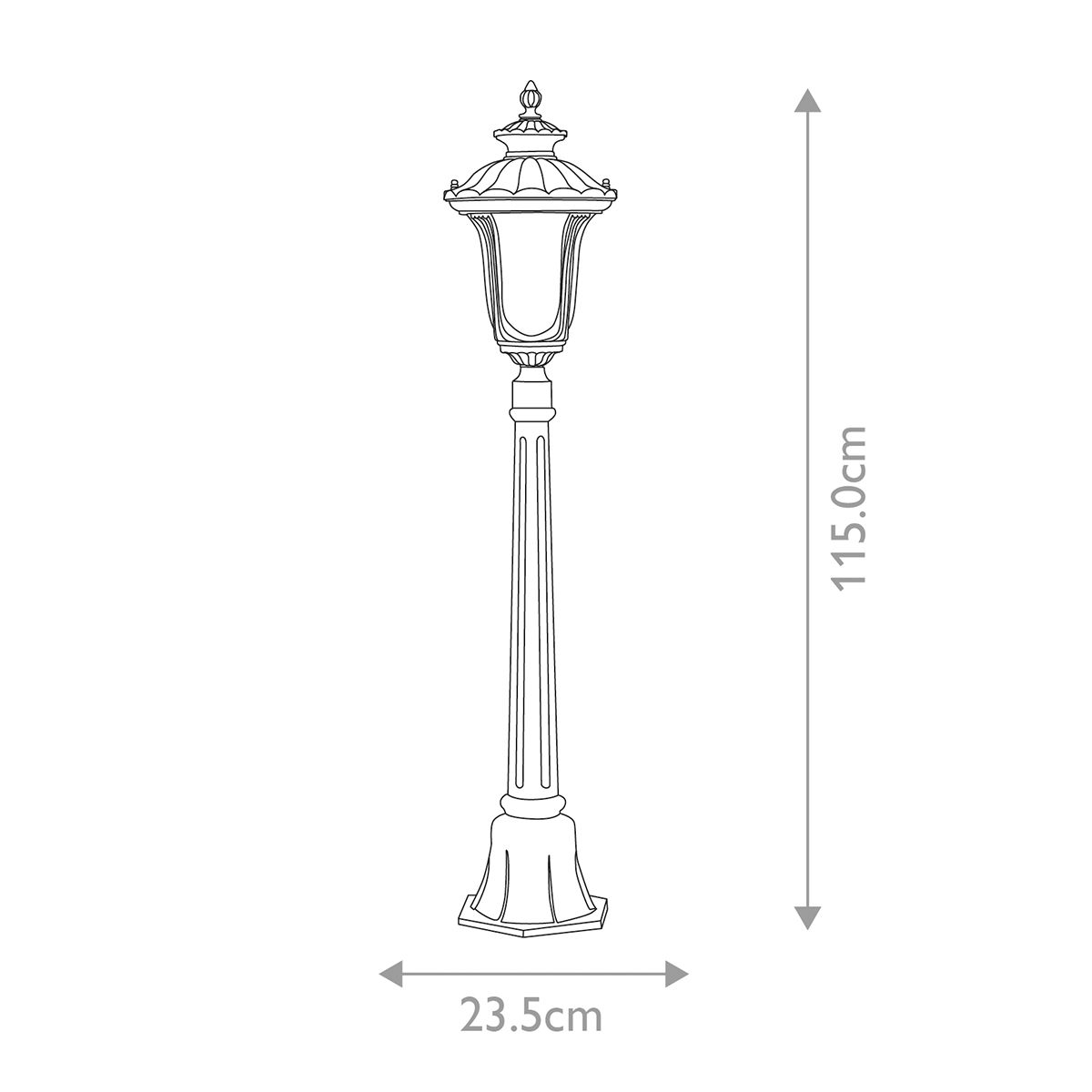 Elstead Chicago Bronze Patina Small Outdoor Bollard Light