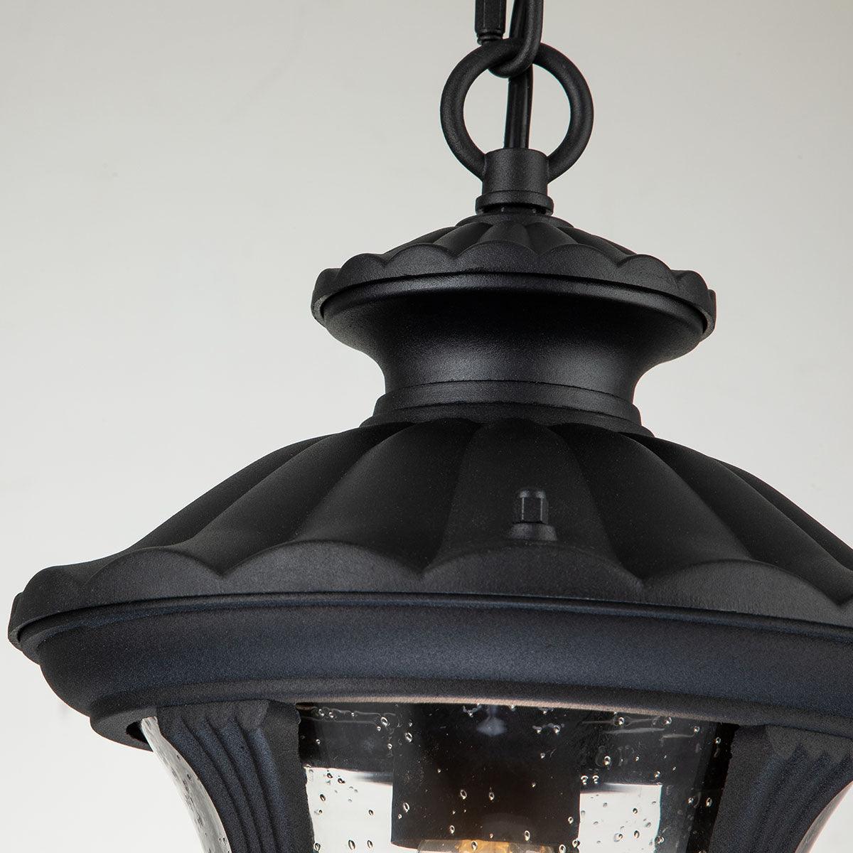 Elstead Chicago 1 Light Small Black Outdoor Chain Lantern