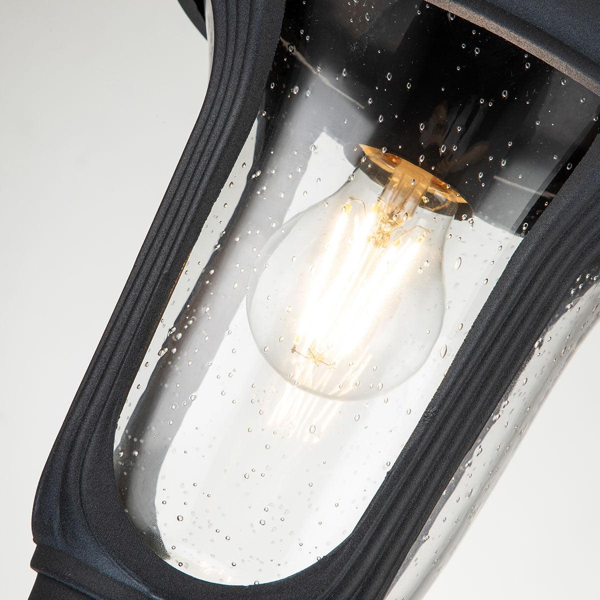 Elstead Chicago 1 Light Small Black Outdoor Chain Lantern