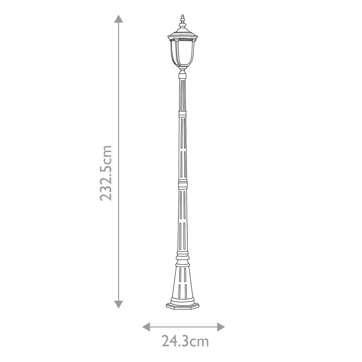 Elstead Cleveland 1 Light Bronze Single Head Lamp Post
