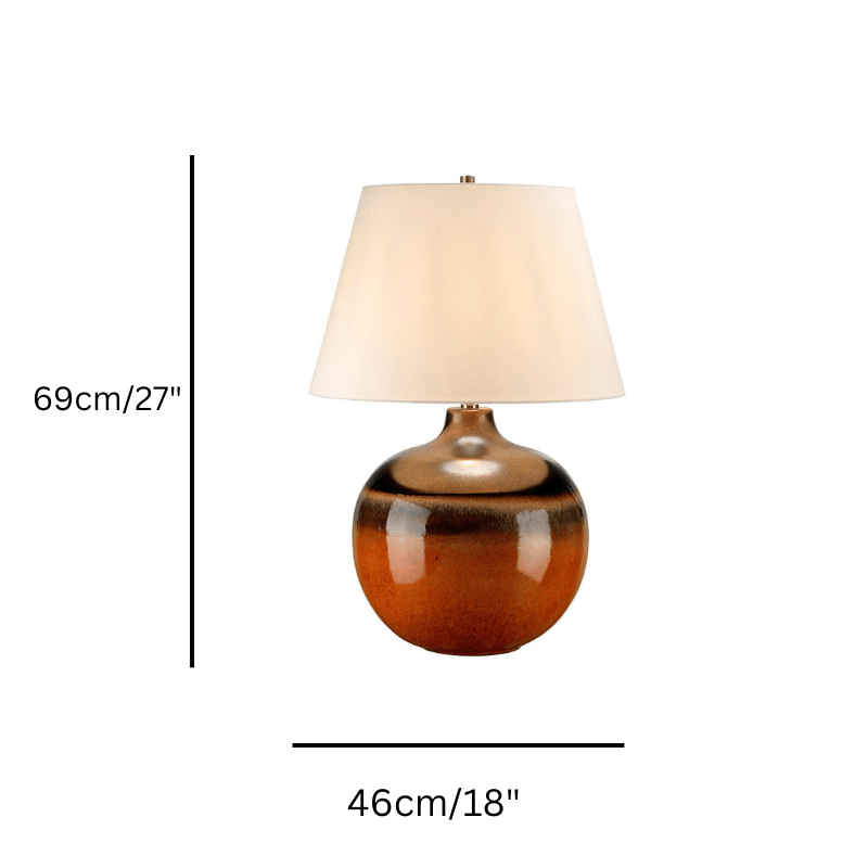 Elstead Colorado Large Ceramic Table Lamp size guide