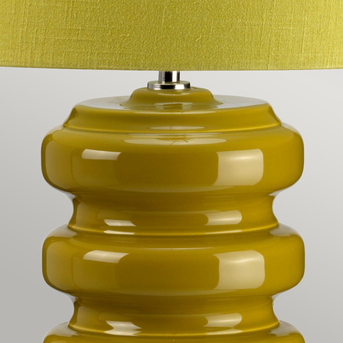 Elstead Contour Lime Glaze Ceramic Table Lamp - Lime Shade