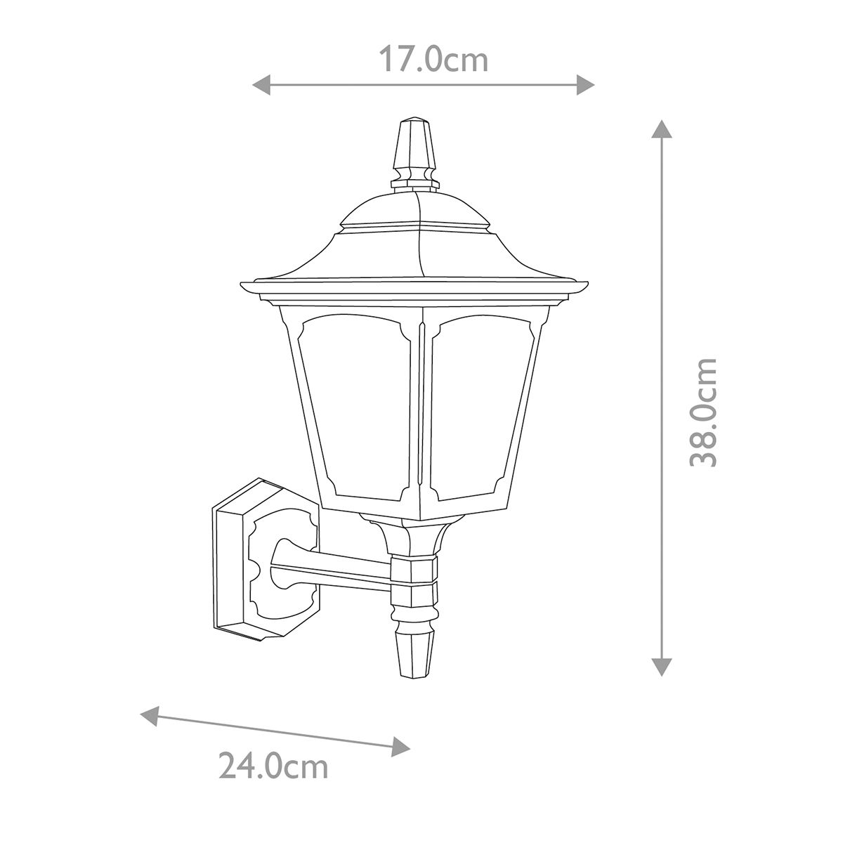 Elstead Chapel Black Outdoor Wall Light