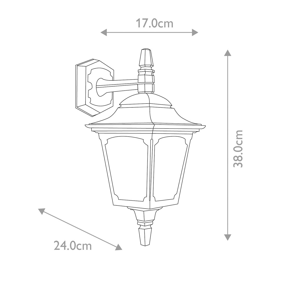 Elstead Chapel Black Outdoor Mini Downlighter Wall Light