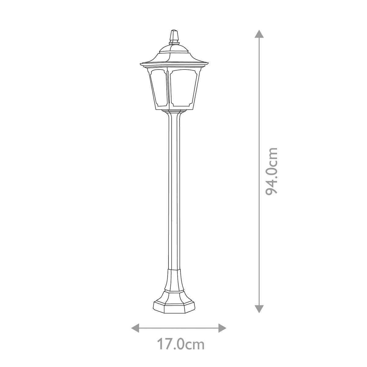 Elstead Chapel Black Outdoor Mini Bollard Light