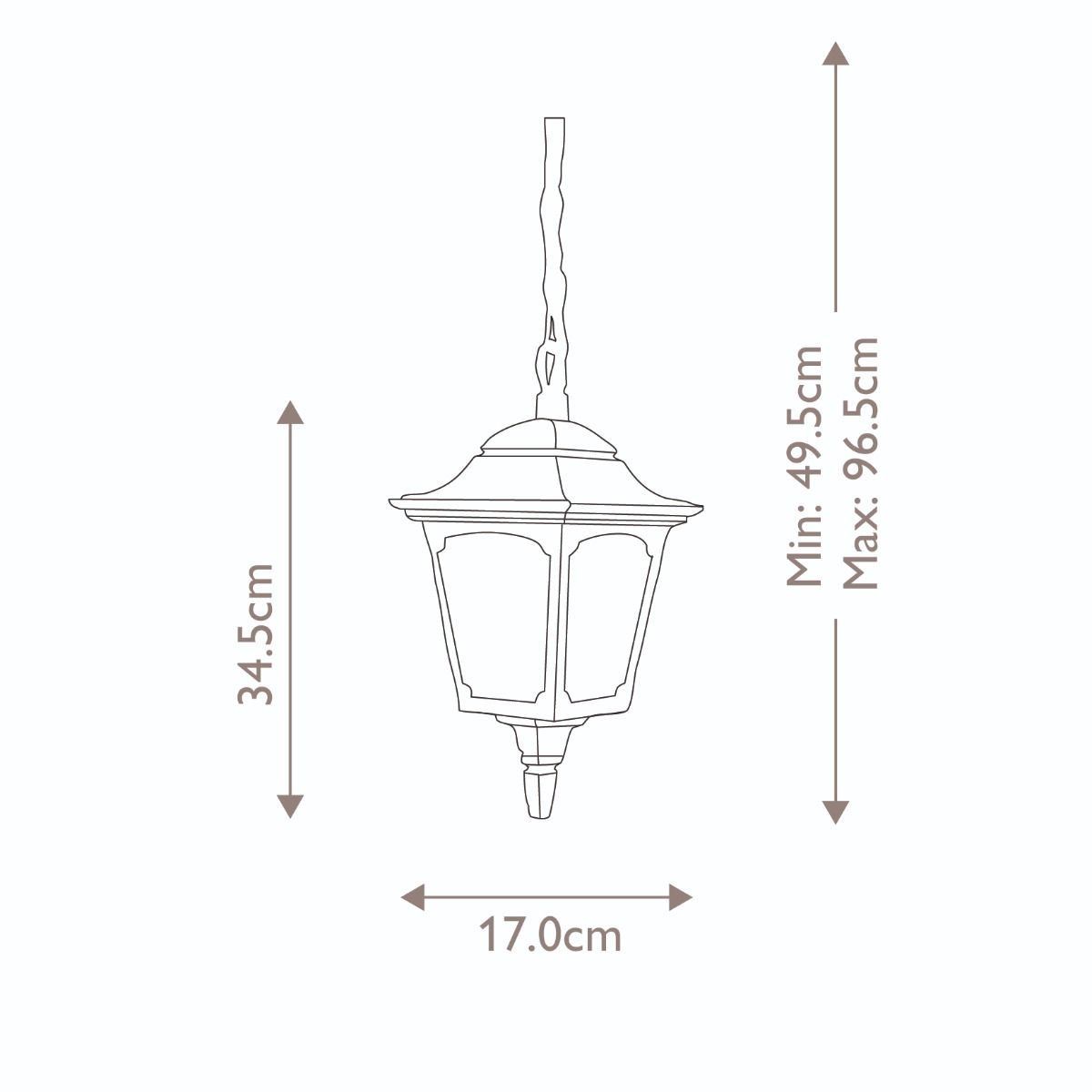 Chapel 1 Light Mini Chain Outdoor Lantern