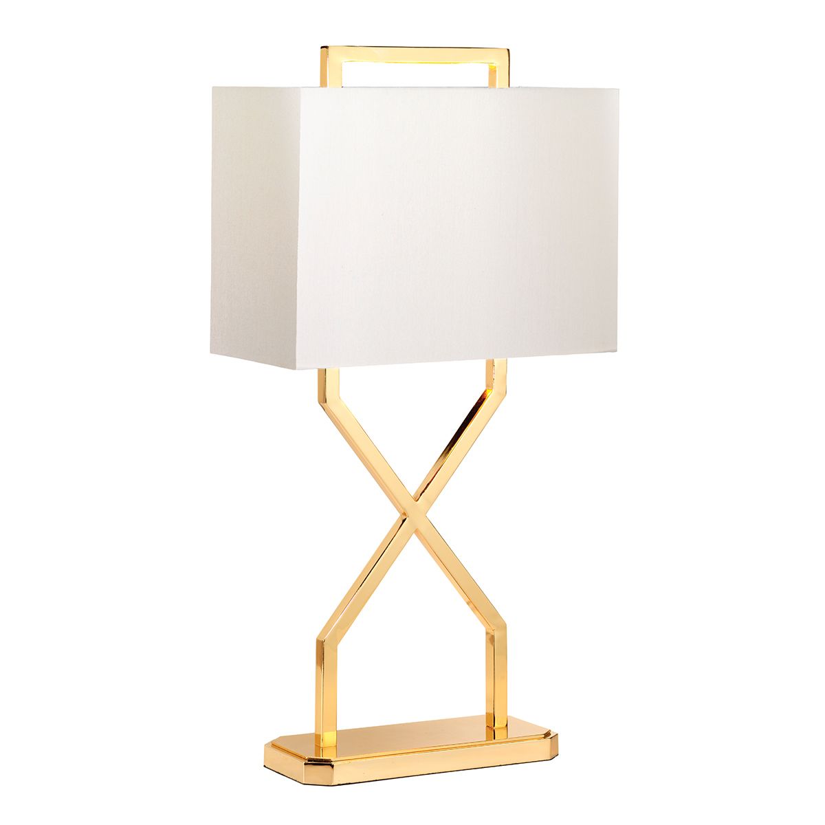 Cross Gold Modern Table Lamp - Ivory shade CROSS-TL-IVORY by Elstead Lighting
