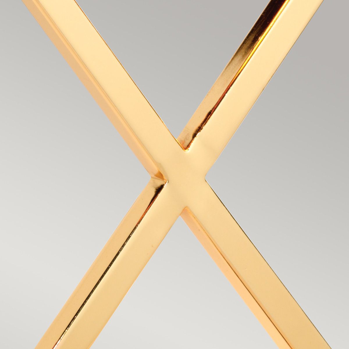 Cross Gold Modern Table Lamp - Ivory shade