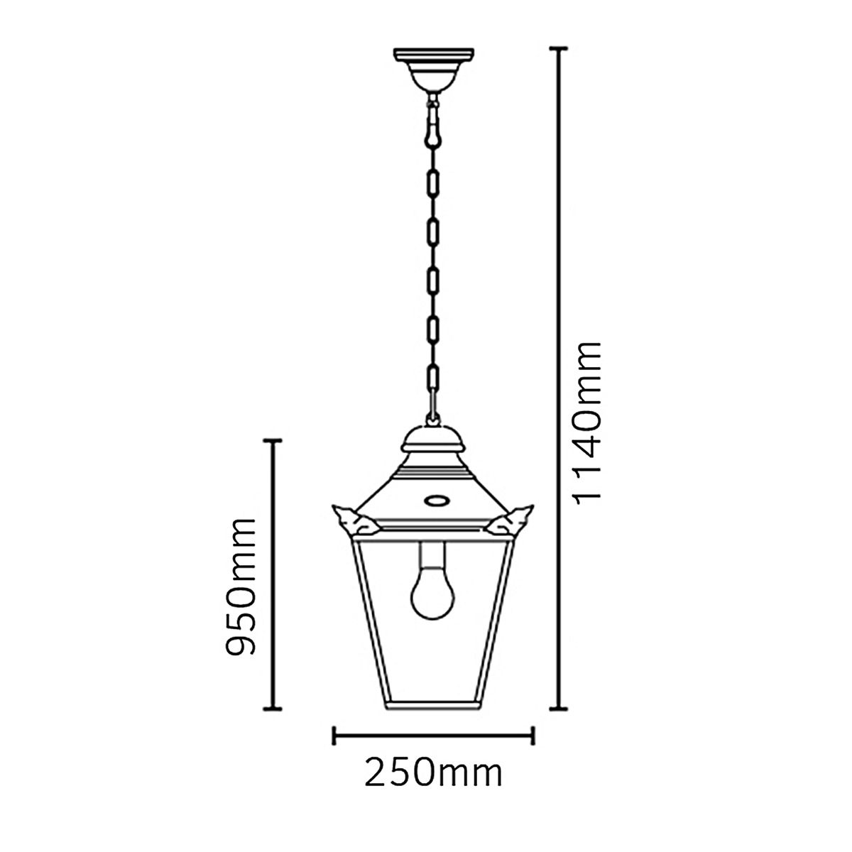 Elstead Chelsea Copper Outdoor Pendant Light