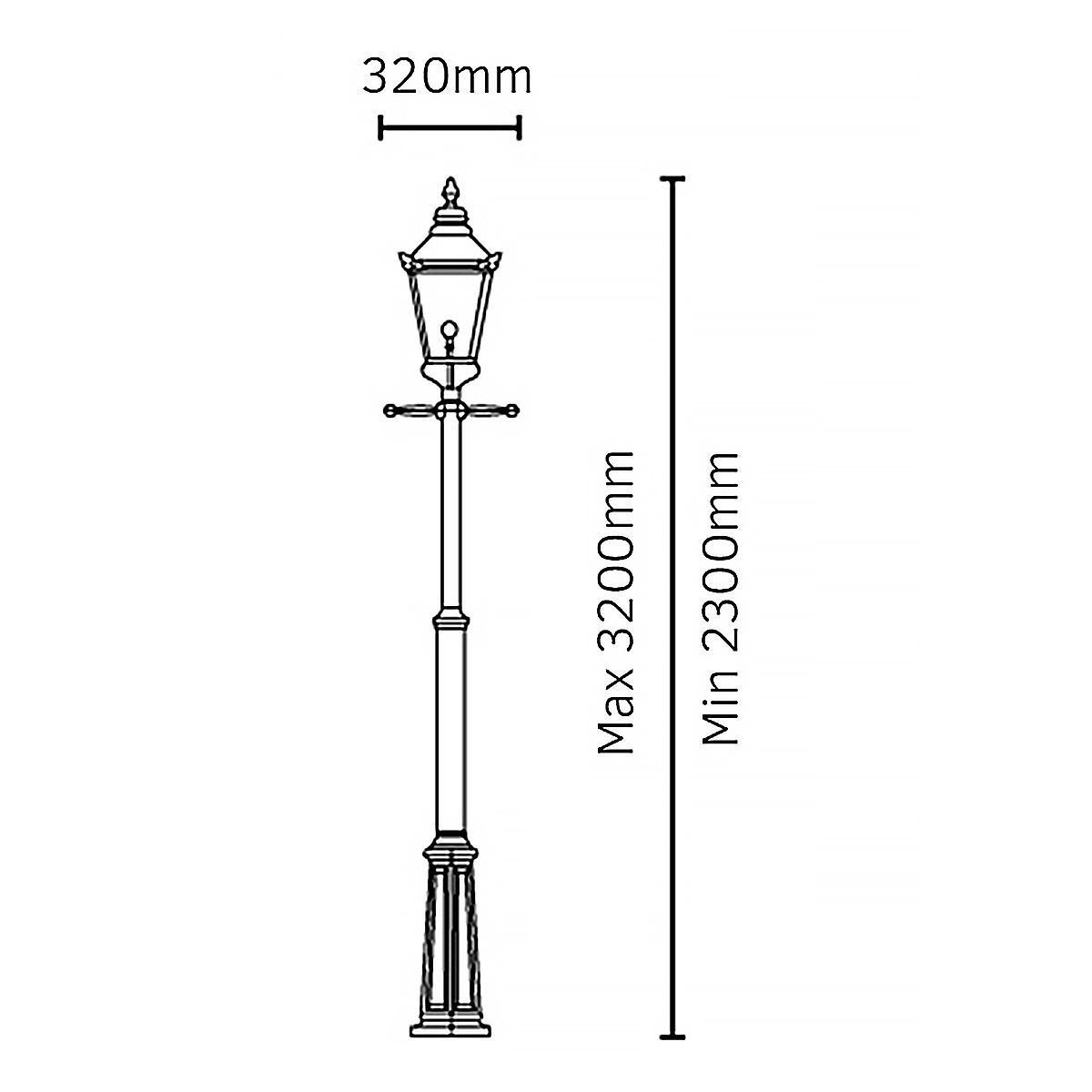 Elstead Chelsea Copper Outdoor Lamp Post Lantern