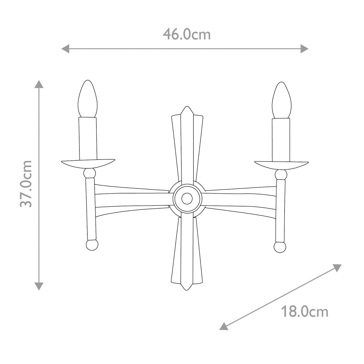 Elstead Cromwell 2 Light Bronze Wall Light