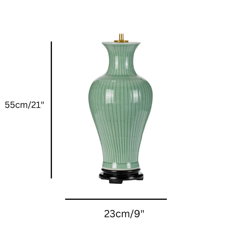 dalian ceramic lamp base only size guide