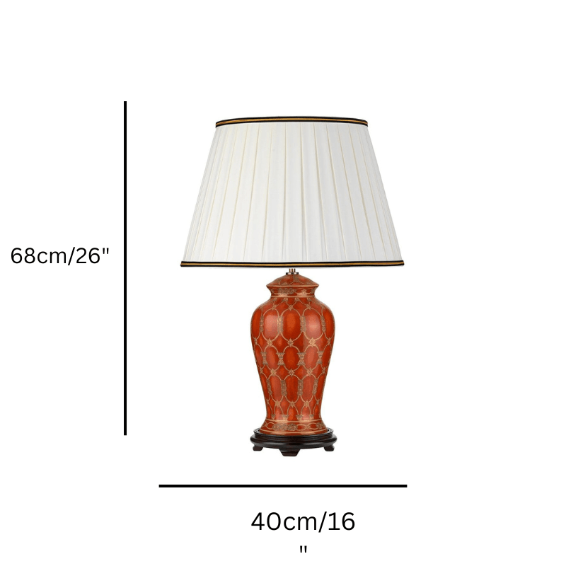 datai ceramic table lamp size guide